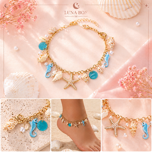 Luna Ocean Charm Anklet - خلخال لونا أوشن الساحر