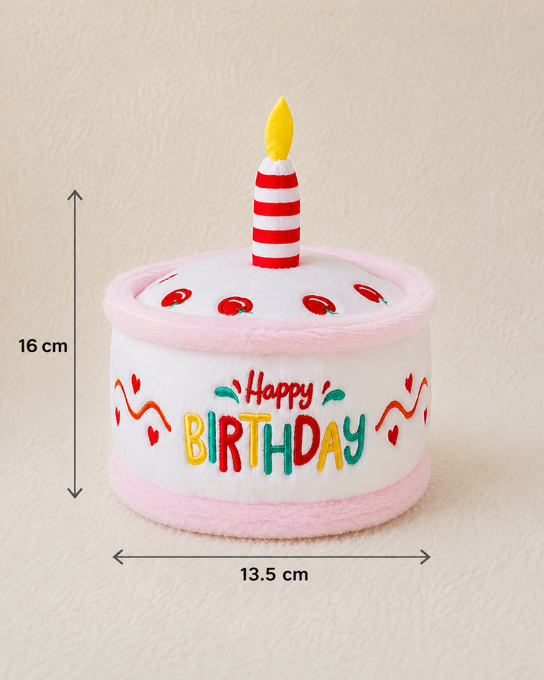 Happy Birthday Plush Cake
