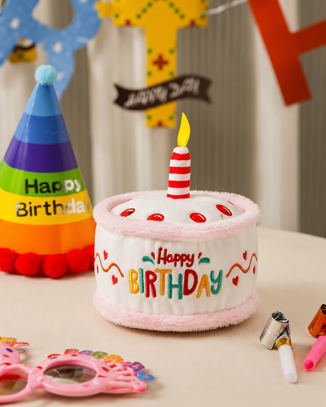 Happy Birthday Plush Cake