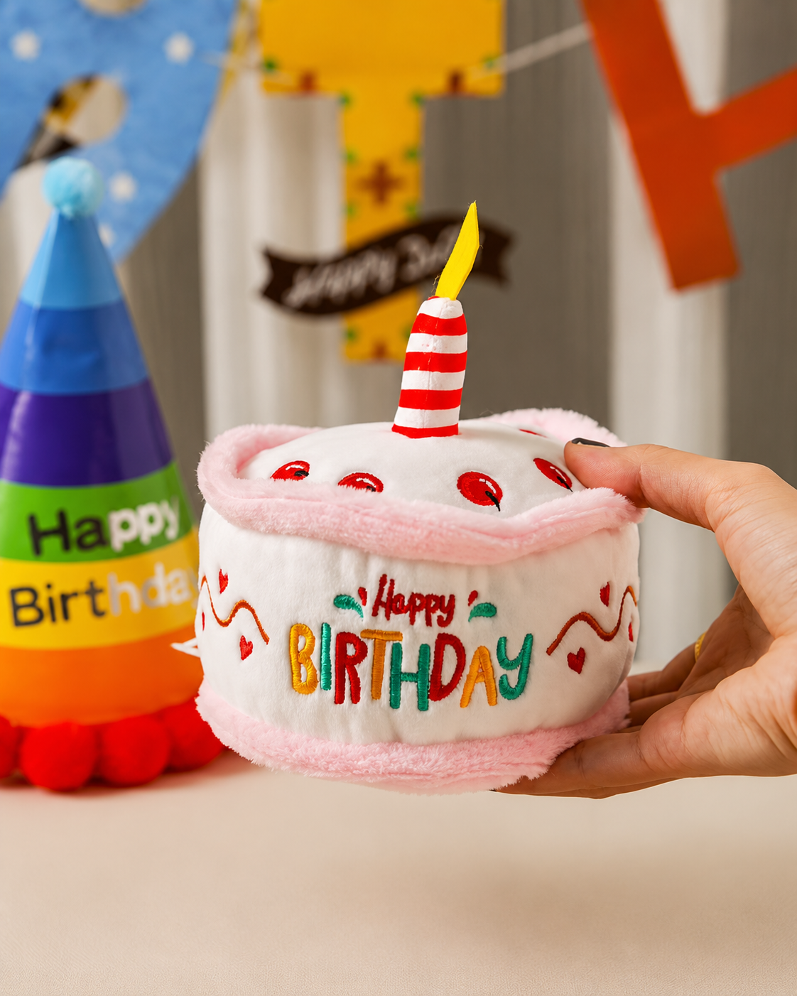 Happy Birthday Plush Cake