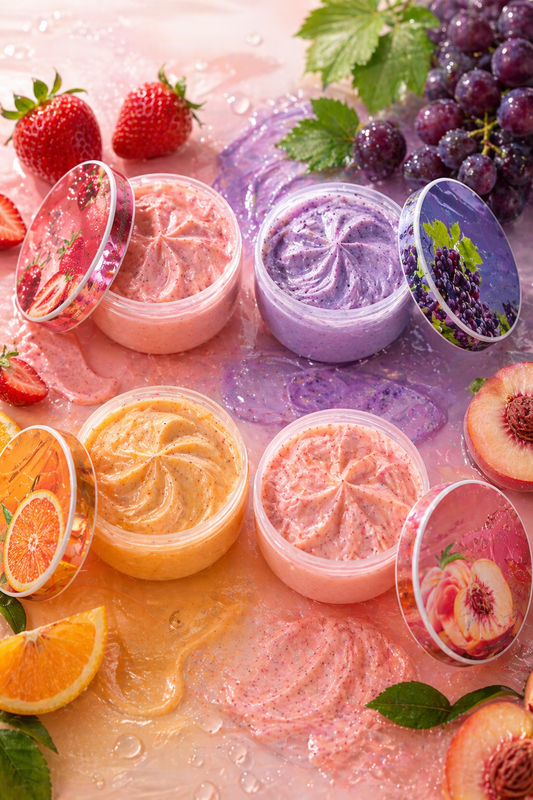 Fruit Glow Body Scrub Collection (Face & Body) - (مجموعة سكراب الفواكه لإشراقة البشرة (للوجه والجسم