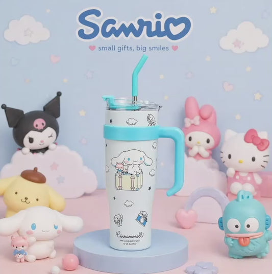 Sanrio Tumbler Cup with Straw - كوب سانريو ترموس مع شفاطة 🧋