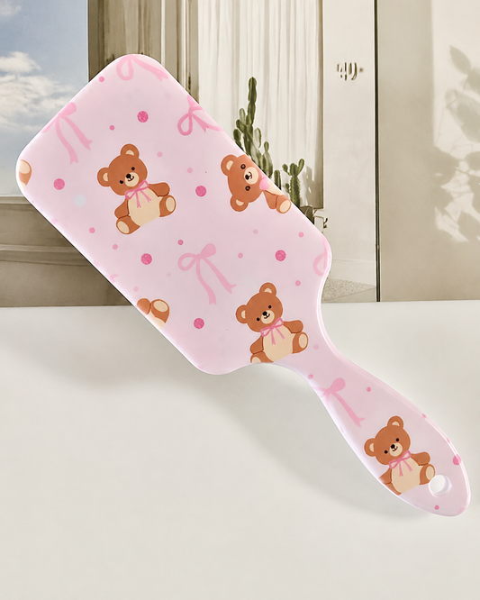 Pink Teddy Hair Brush