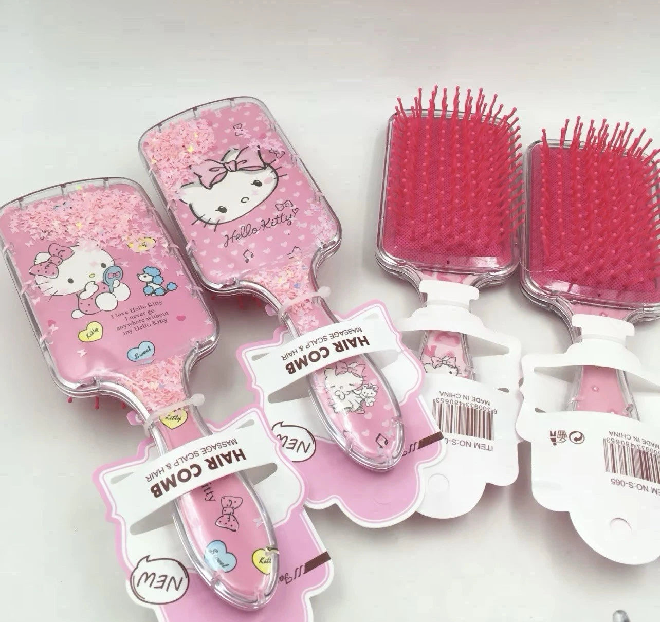 Cute Glitter Hair Brush - فرشاة شعر جليتر كيوت بتصميم كيتي