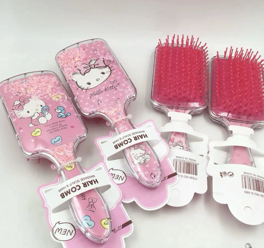 Cute Glitter Hair Brush - فرشاة شعر جليتر كيوت بتصميم كيتي