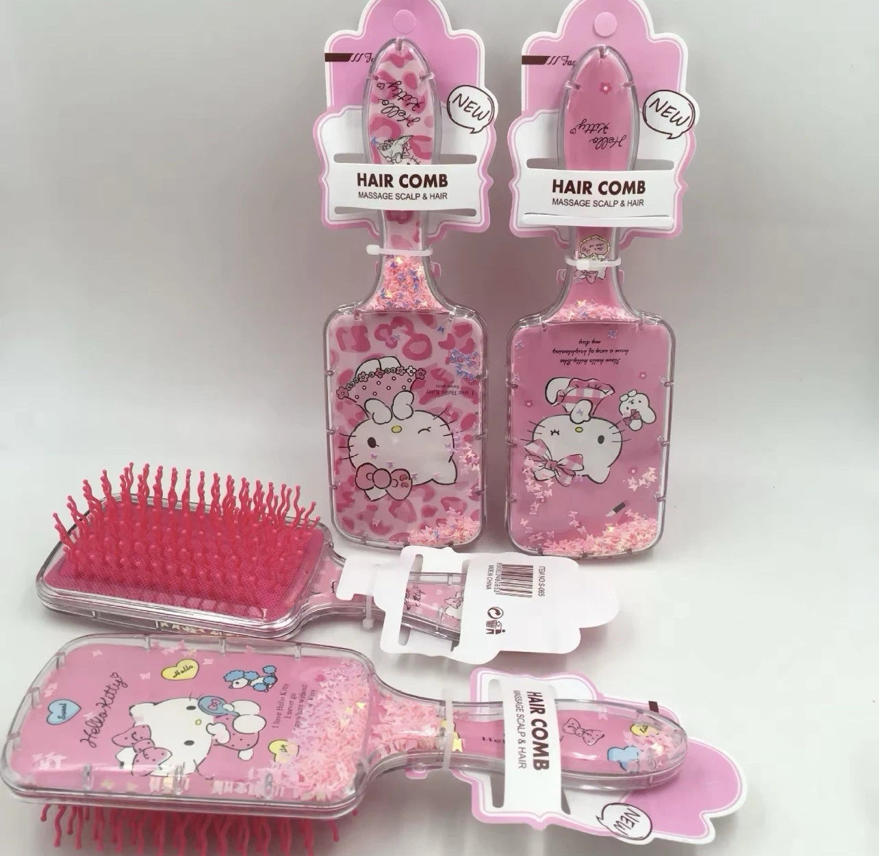Cute Glitter Hair Brush - فرشاة شعر جليتر كيوت بتصميم كيتي